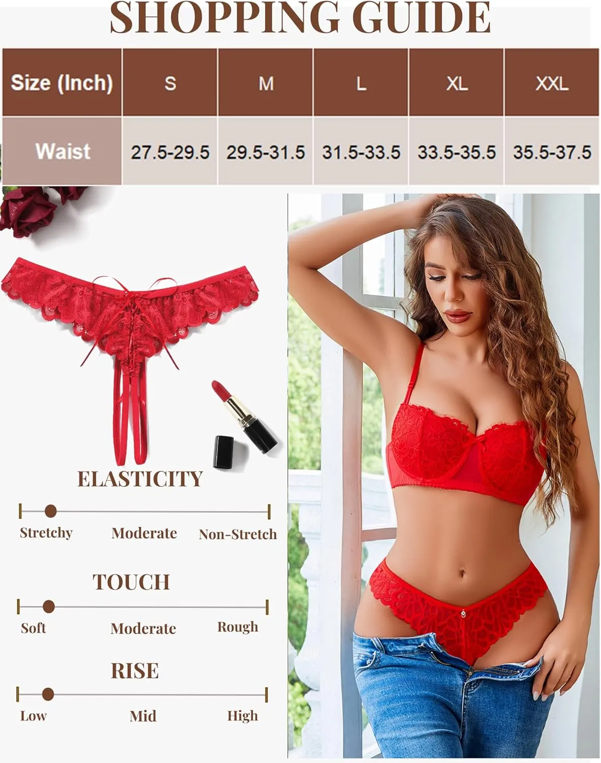 Avidlove Lace Panties Womens Sexy Bikini Underwear Criss Corss Thong Briefs V-Shape Cheeky Hipster S-XXL