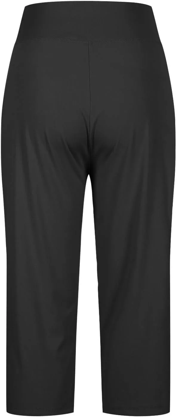 Capri Pants for Women Stretch High Waisted Crop Office Work Pants Summer Casual Capris Slacks Yoga Dress Pant