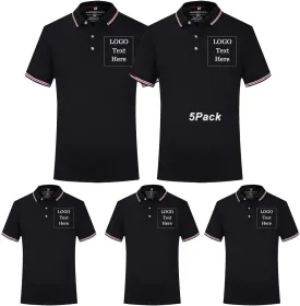 Custom Polo Shirts for Men Women Personalized T-Shirt with Logo Text Photo Mercerized Cotton Short Sleeves