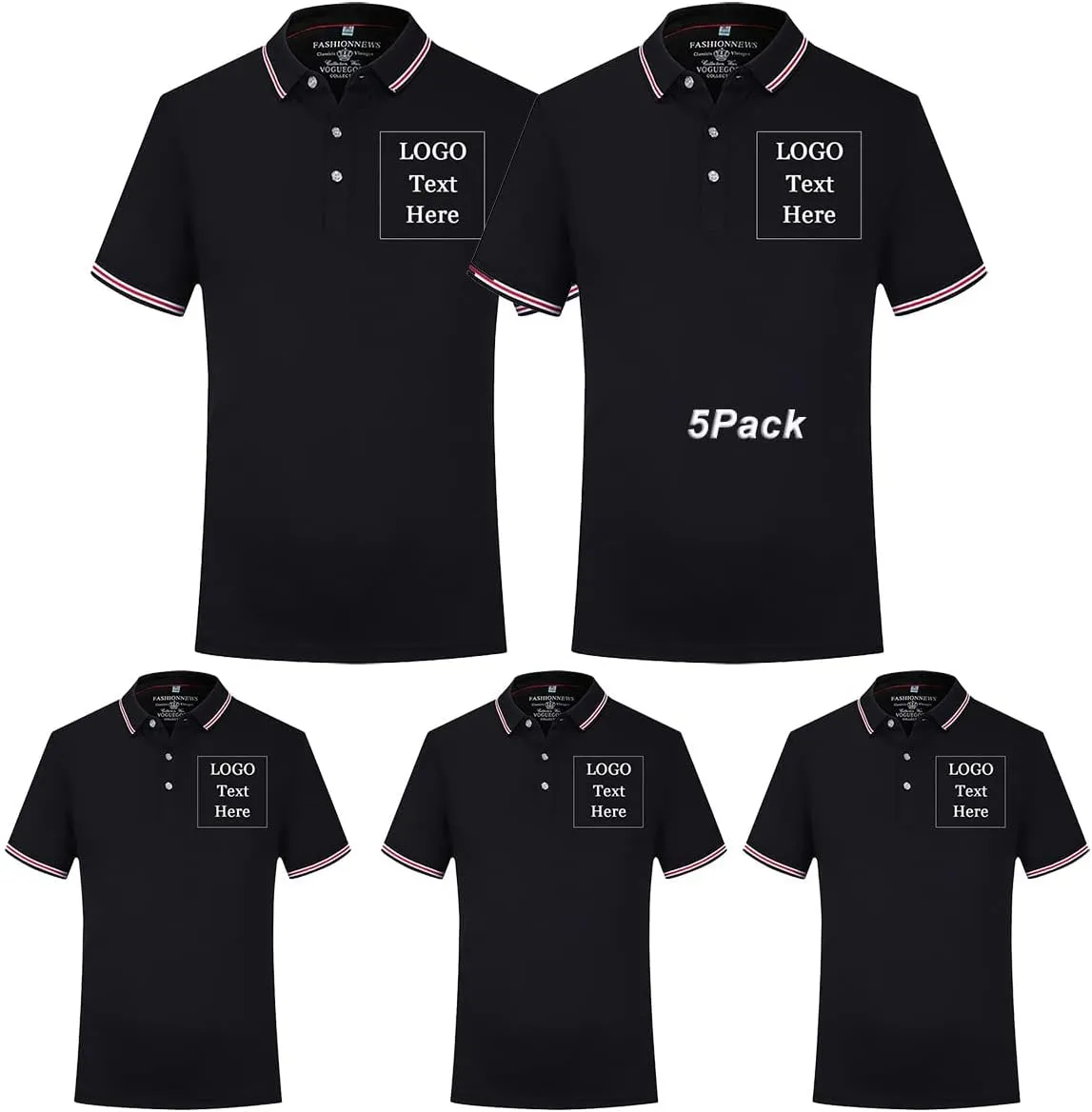 Custom Polo Shirts for Men Women Personalized T-Shirt with Logo Text Photo Mercerized Cotton Short Sleeves