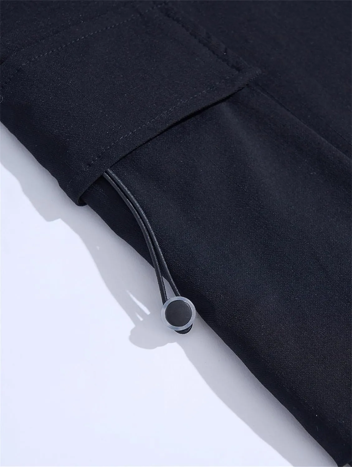 evzosrz Men's Cargo Pants Relaxed Fit Elastic Waist Drawstring Stretchy Work Casual Utility Work Joggers Trousers Pockets