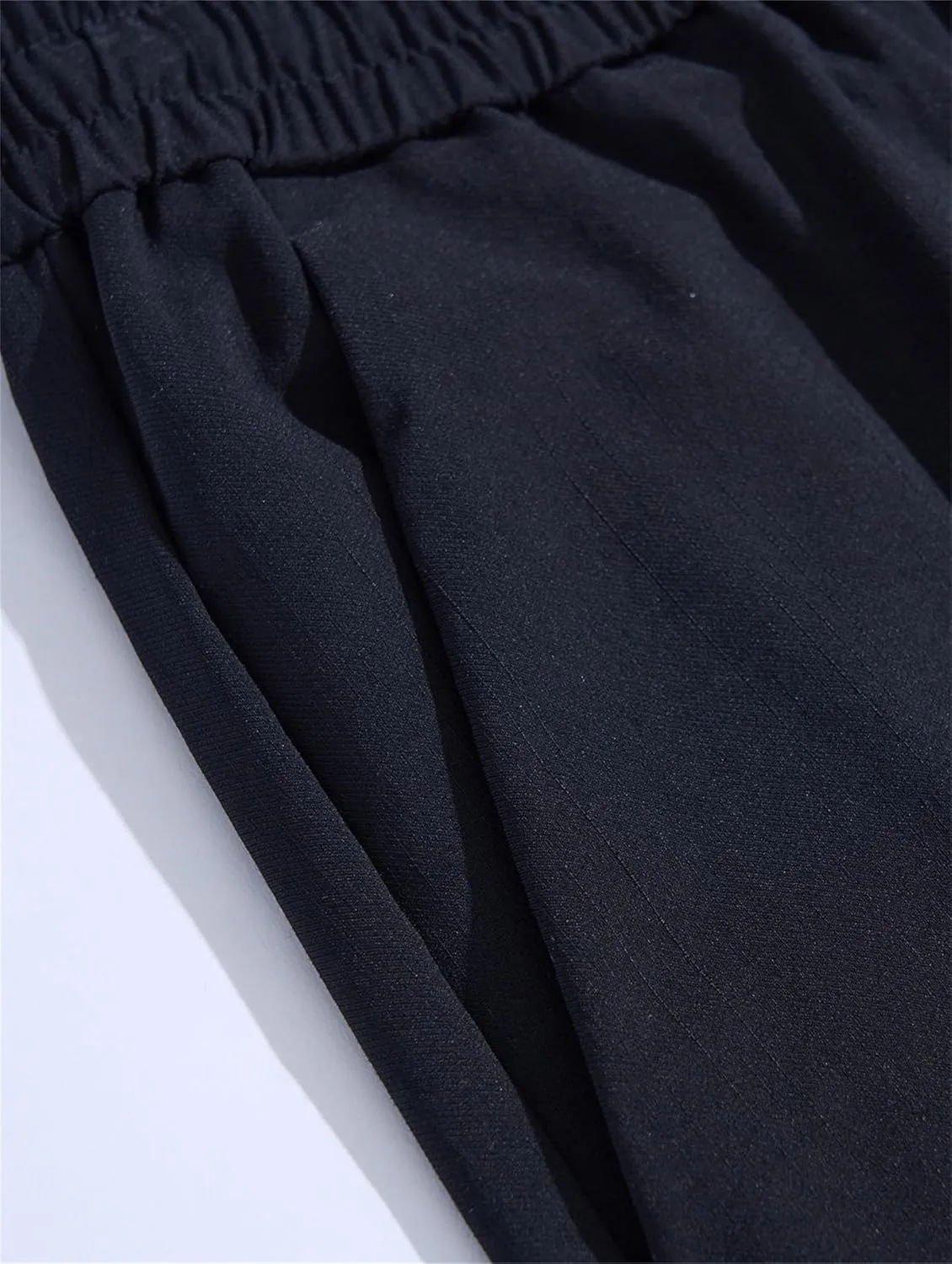 evzosrz Men's Cargo Pants Relaxed Fit Elastic Waist Drawstring Stretchy Work Casual Utility Work Joggers Trousers Pockets