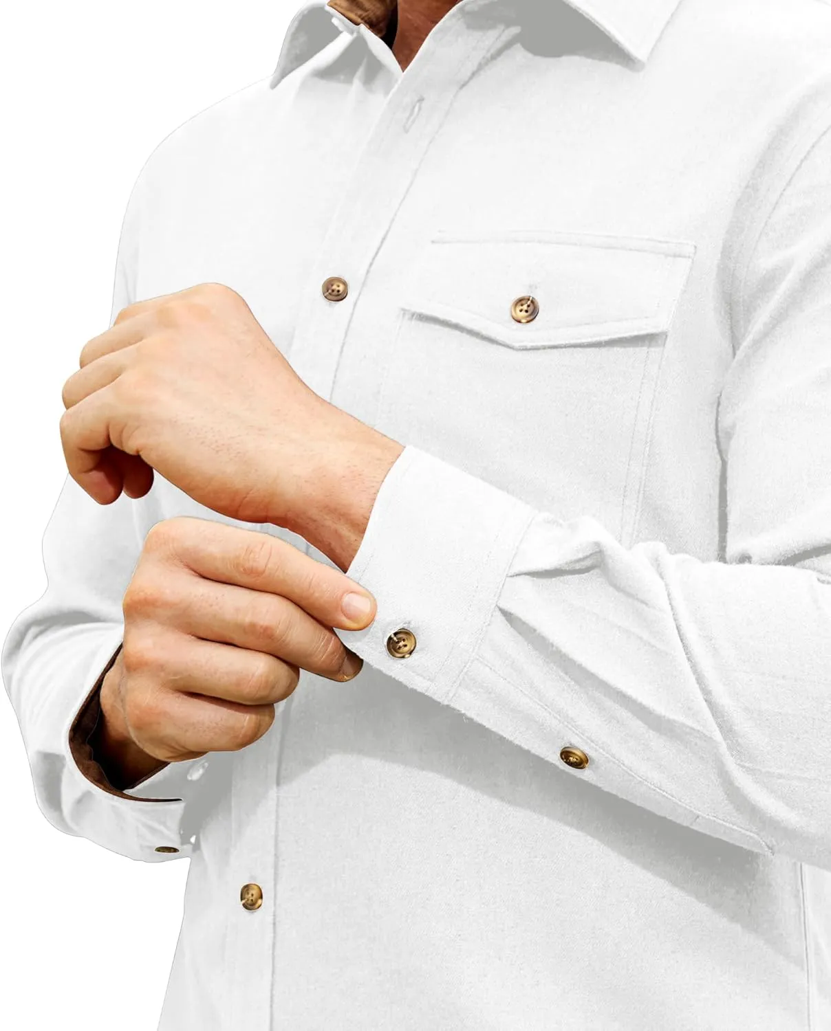 Flannel Shirt for Men Long Sleeve Mens Dress Shirts Cotton Casual Button Down Shirt Big Work Shacket Jackets