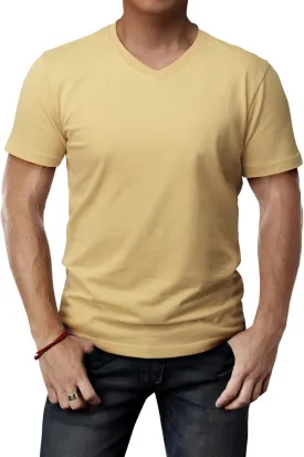 H2H Mens Casual Slim Fit Short Sleeve T-Shirts Soft Lightweight V-Neck/Crew-Neck Size XS to 3XL