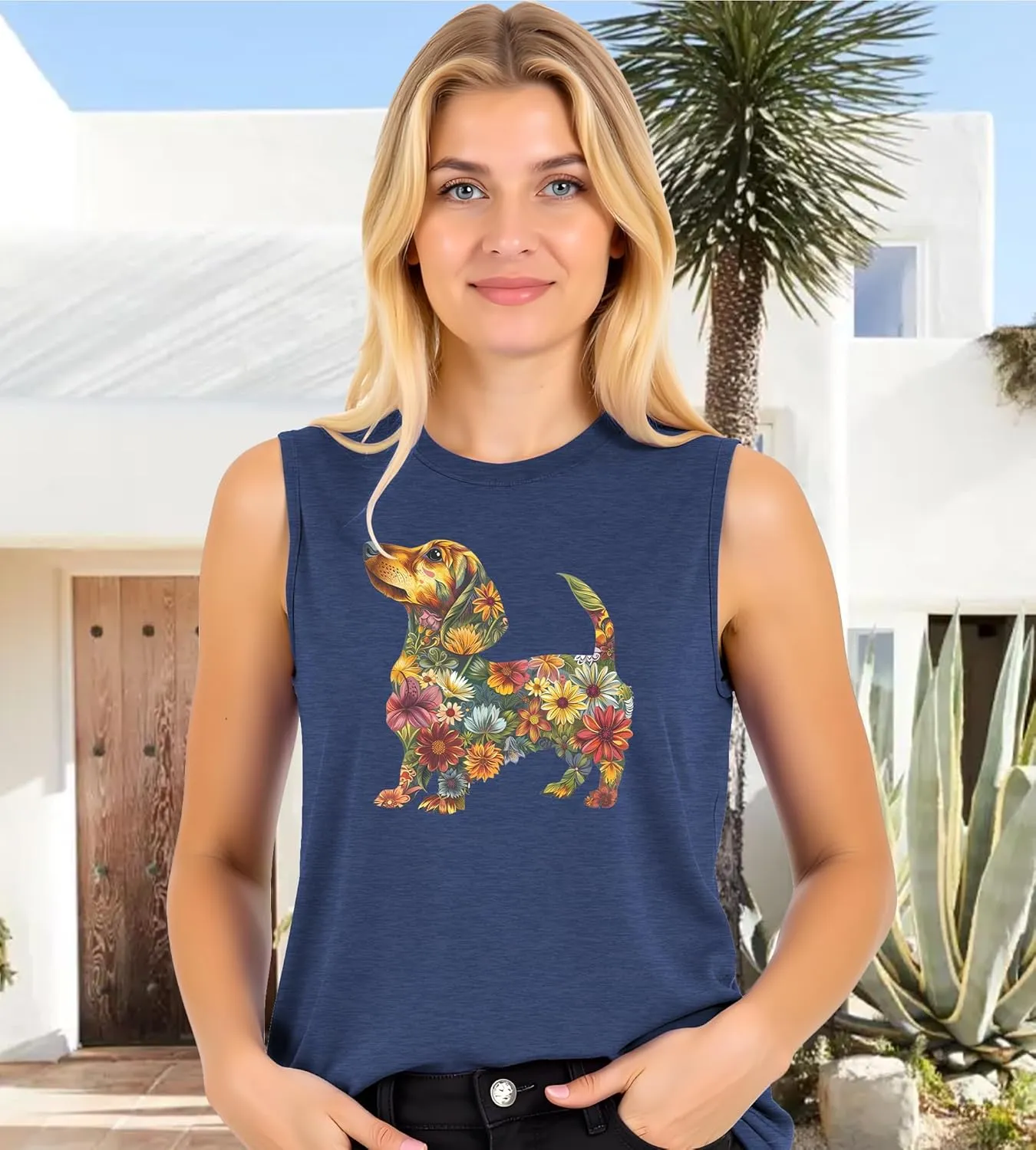 Hummingbird Tank Top for Women Bird Flower Graphic Tee Bird Lover Sleeveless Shirts