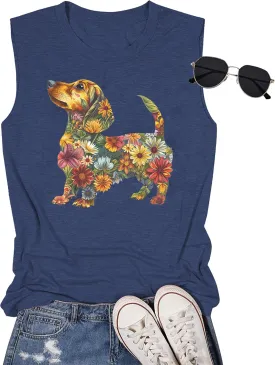 Hummingbird Tank Top for Women Bird Flower Graphic Tee Bird Lover Sleeveless Shirts