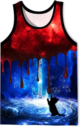 LAIDIPAS Men's 3D Tank Tops Summer Casual Novelty Sleeveless Shirt Unisex Colorful Graphics Top Tees Shirt