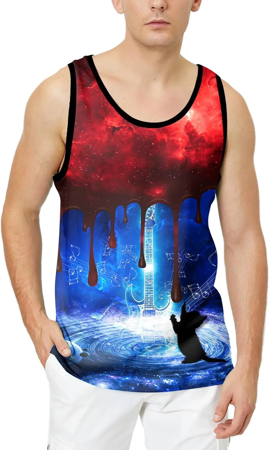 LAIDIPAS Men's 3D Tank Tops Summer Casual Novelty Sleeveless Shirt Unisex Colorful Graphics Top Tees Shirt