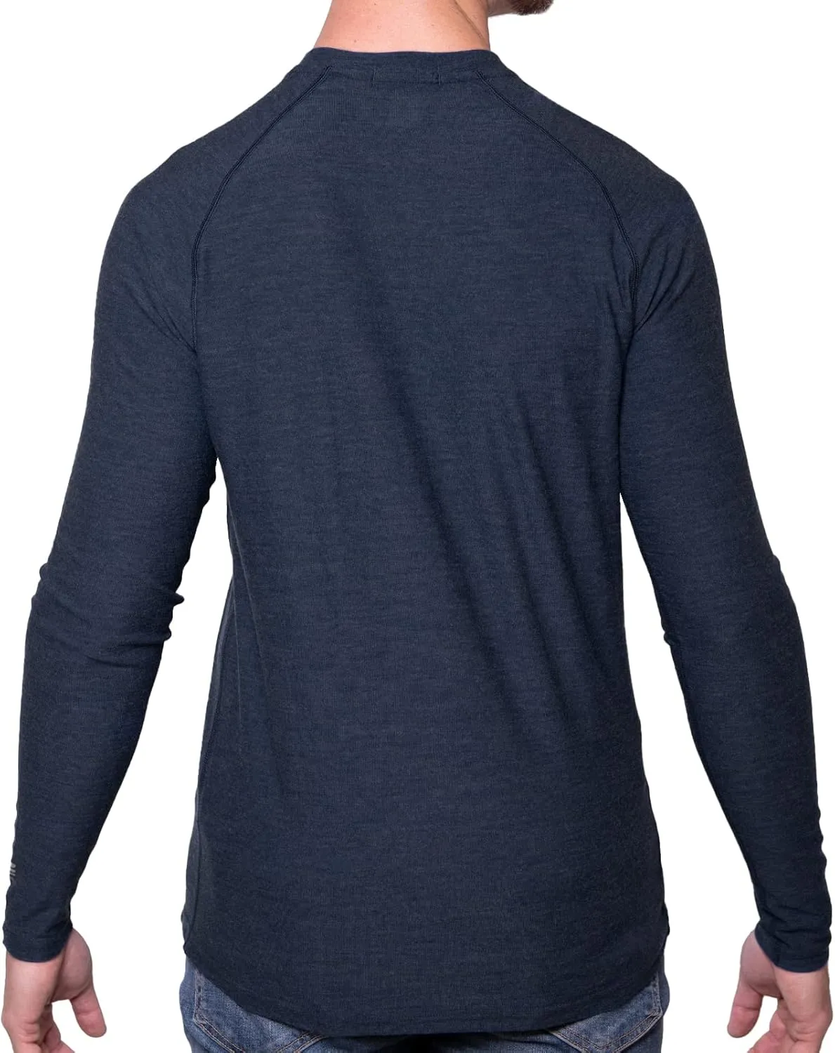 MERIWOOL Men's Base Layer Long Sleeve Henley - Lightweight Merino Wool Thermal