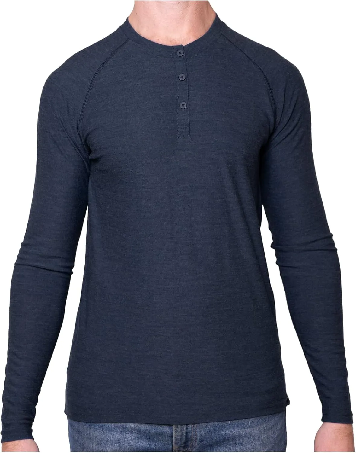 MERIWOOL Men's Base Layer Long Sleeve Henley - Lightweight Merino Wool Thermal