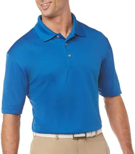 PGA TOUR Men's Airflux Solid Mesh Short Sleeve Golf Polo Shirt