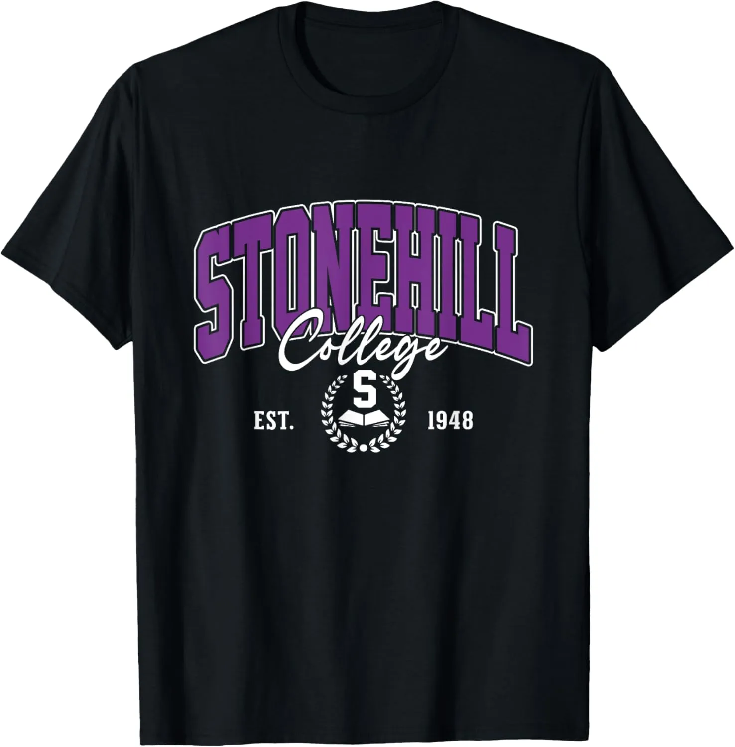 Stonehill Arch Vintage College Athletic Sports Design Tee T-Shirt