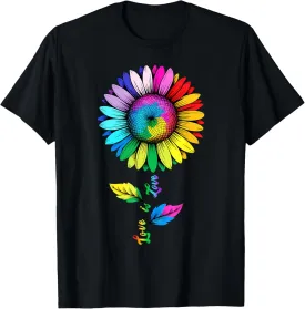 Sunflower Rainbow Flag LGBT Gay Lesbian Pride T-Shirt