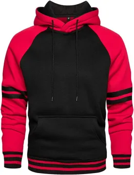 TOLOER Pullover Hoodie Men Blend Fleece Long Sleeve Sweatshirt with Kangaroo Pockets