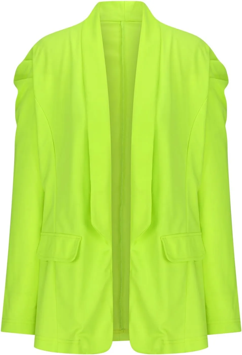 Women's Dressy Blazer Open Front Blazer Plus Size Business Casual Cardigan Blazer Puff Sleeve Blazer Jacket Outerwear